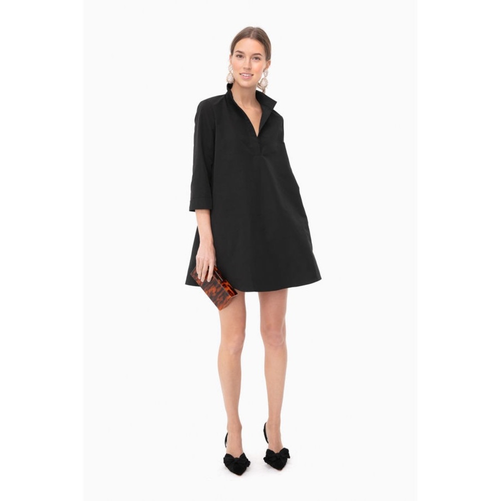 Tuckernuck Black Megan Taffeta Dress Medium
